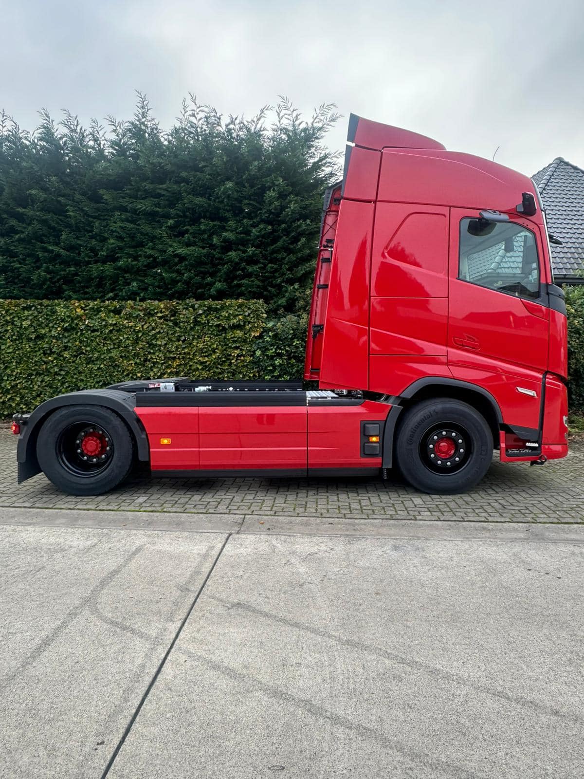 Hydraulische installatie op een Volvo